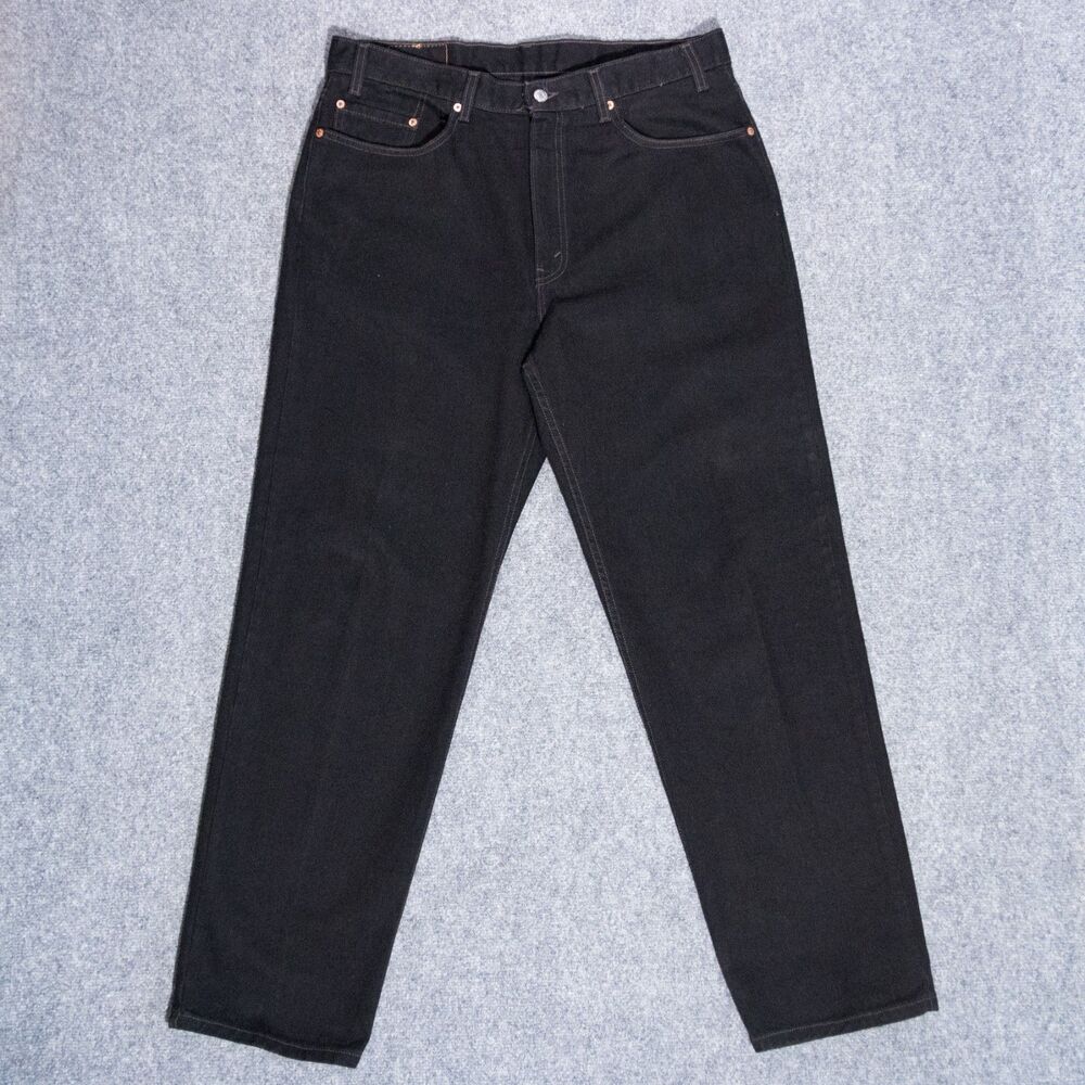 Vintage Levis 550 Jeans Men's 38x32 Blank Tab Black Relaxed Fit USA Made RARE